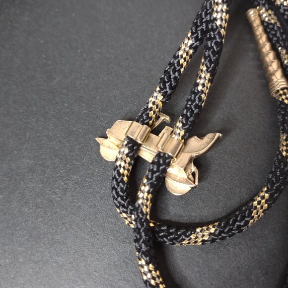 Very Cool Gold Tone And Black Old Fashion Car Bolo Tie - Picture 8 of 11